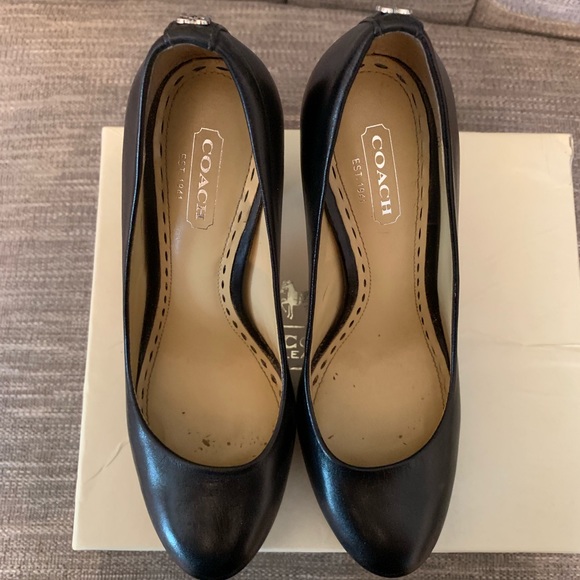 Black Coach Heels -worn once! Excellent condition - Picture 4 of 7